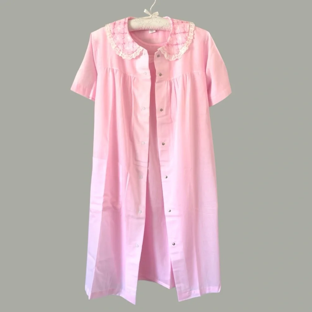 vintage 60s Katz Snap Coat & Shift set robe & gown size medium - Picture 2 of 15